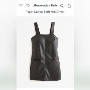Vegan leather shift dress